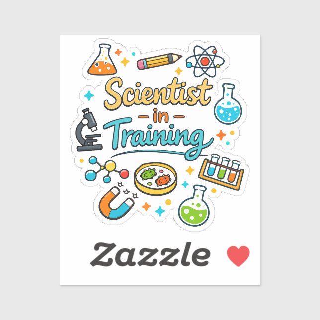 Sticker Young Scientist in Training Invitation (Feuille)