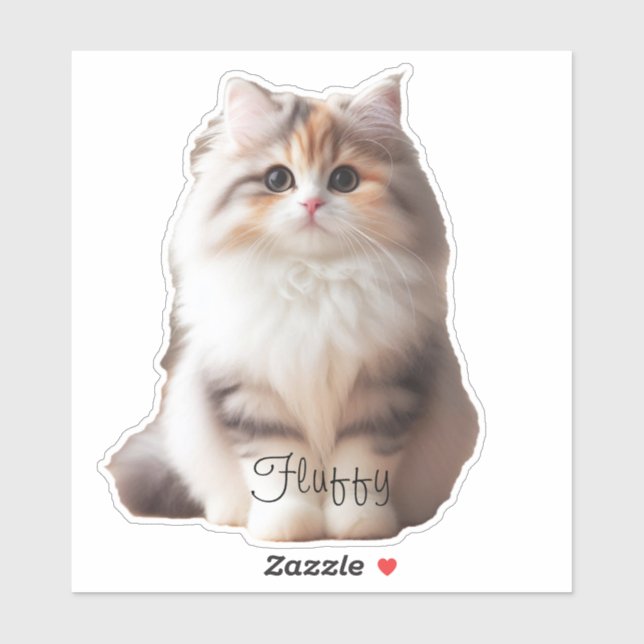 Sticker Your Cute Pet Custom Image Name (Feuille)