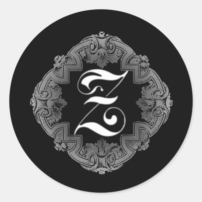 Sticker Z Goth Initial Élégant (Devant)