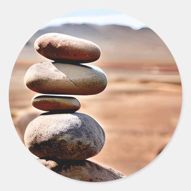 Sticker Zen Stacked Rocks (Devant)
