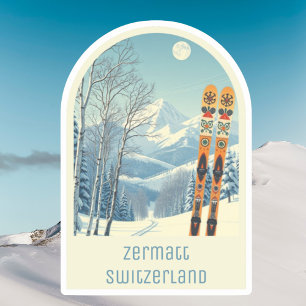 Sticker Zermatt Suisse souvenir de vacances de ski 