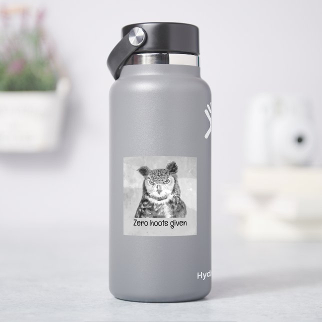 Sticker Zéro coups donnés plaisir sarcastique (HydroFlask)