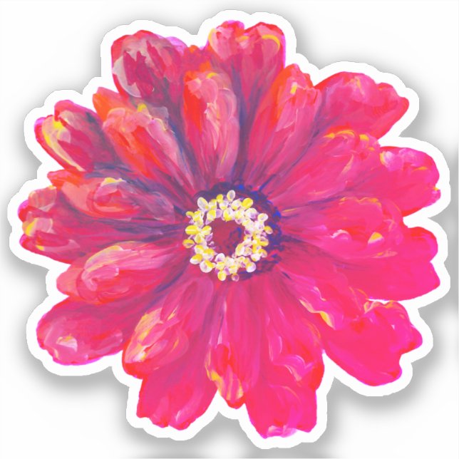 Sticker Zinnia Vinyl (Recto)