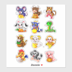 Sticker Zodiaque chinois