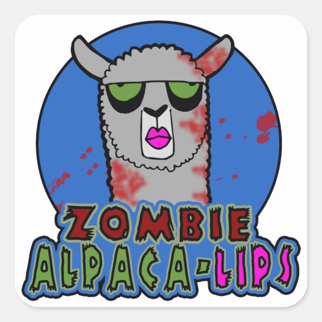 Sticker Zombie Alpaca-lèvres (Devant)