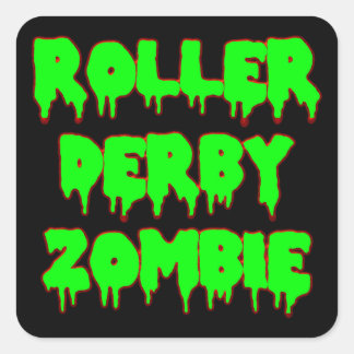 Sticker Zombie Roller Derby