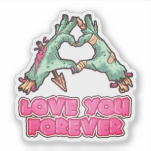 Sticker Zombie T'aime toujours