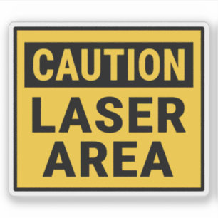 Sticker Zone laser de mise en garde