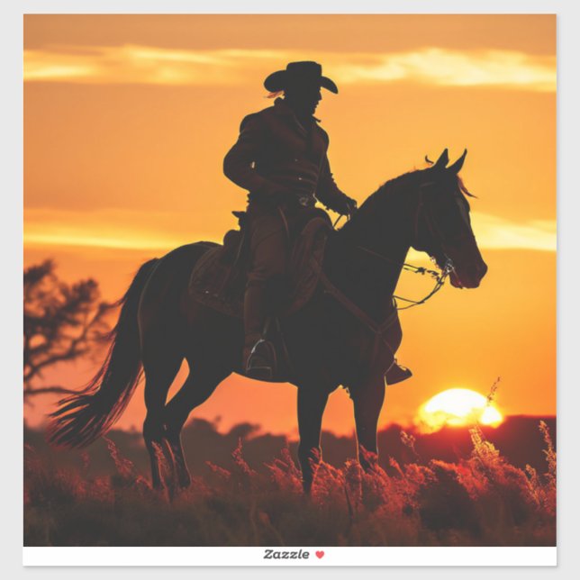 Sticker ZOYNK Cowboy Sunset 0023384 (Feuille)