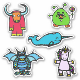 Stickerbogen 6x6 "Das Alphabetbuch" (Matt) Aufkleber