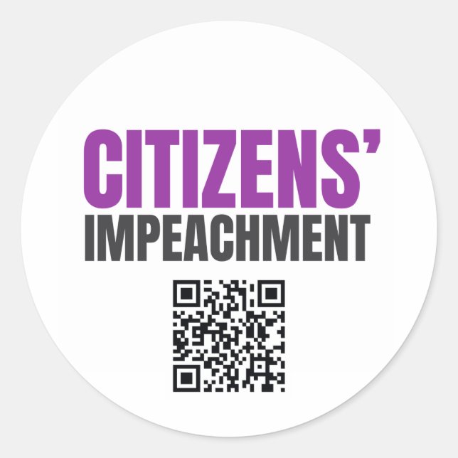 Stickerbogen für die Amtsenthebung von Bürgern Runder Aufkleber (Vorderseite)