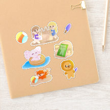 Stickerbogen - Sommerzeit-Spielzeuge