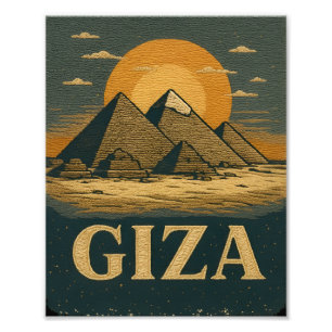 Stickerei Ägyptische Pyramiden von Gizeh Große Pyr Fotodruck