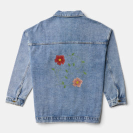Stickerei Bloom Jeansjacke