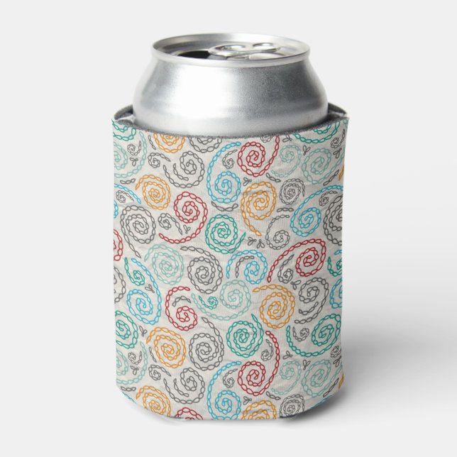 Stickerei extravagantes gerolltes Papier Dosenkühler (Kanne Vorderseite)
