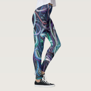 Stickerei Floss Textur ・ Handwerk Leggings