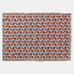 Stickerei Folklore-Kreuzstich Blumenmuster Decke