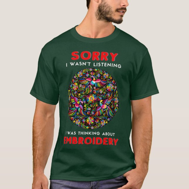Stickerei Funny bestickt Bird Lover Nähen T-Shirt (Vorderseite)