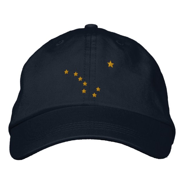 Stickerei für die Staatsflagge Alaska Bestickte Kappe (Vorderseite)