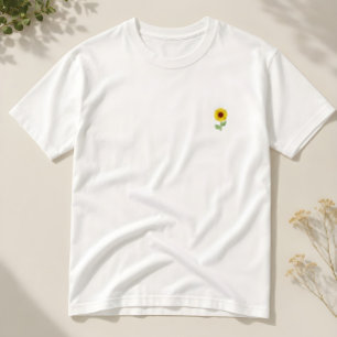 Stickerei gestickte Sonnenblume Besticktes T-Shirt