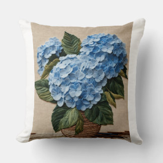 Stickerei Hydrangea Kissendesign Kissen