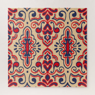 Stickerei: Ikat-Stoffmuster