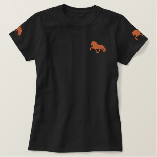 Stickerei Isländisch ~ Gold Besticktes T-Shirt