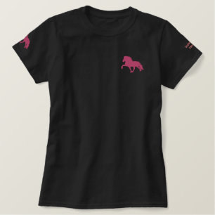 Stickerei  Isländisch ~ Pink Besticktes T-Shirt