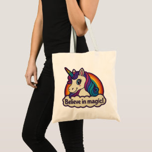 Stickerei Mythisches Einhorn Magisches Gehörntes T Tragetasche