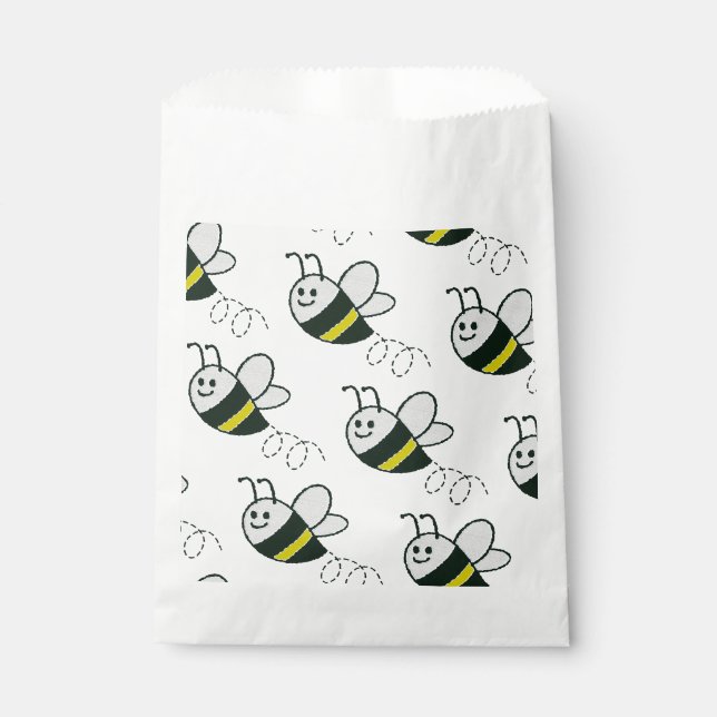 Stickerei Niedliche BienenBaby-Dusche Geschenktütchen (Vorderseite)