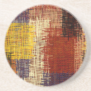 Stickerei-Ornament, farbige Linien, Boho-Stil Getränkeuntersetzer