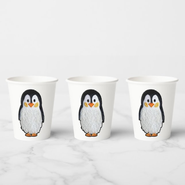 Stickerei Pinguin - Kreuzstich von Calli Pappbecher (Multi)