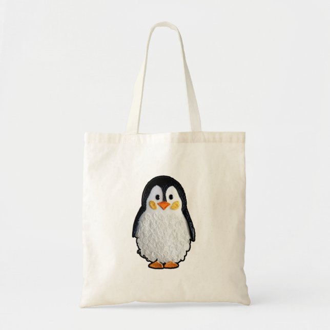 Stickerei Pinguin - Kreuzstich von Calli Tragetasche (Vorne)