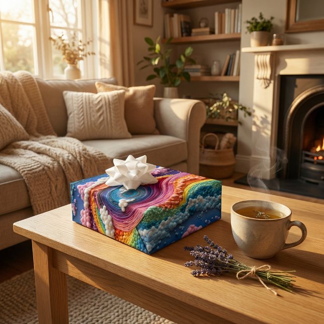 Stickerei Rainbow, Sky und Cloud Design Geschenkpapier Set (Von Creator hochgeladen)