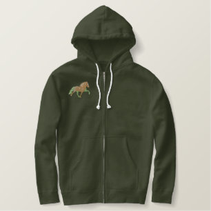 Stickerei Schattiert Hellbraun Isländisch Bestickter Hoodie