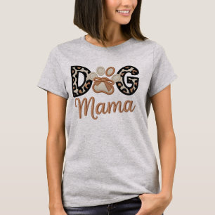 Stickerei-Stil Hundemama - Muttertag T-Shirt
