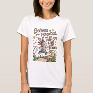 Stickerei T - Shirt Motivierend Zitat
