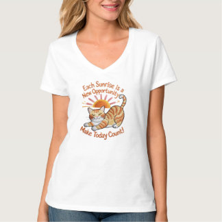 Stickerei T - Shirt - Niedliche Katze