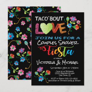 Stickerei Taco 'bout Liebe Paare Dusche einladen Einladung