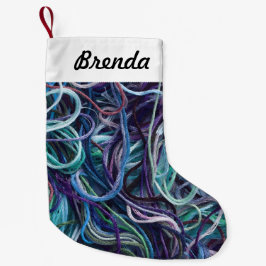 Stickerei Thread ・ mit/ deines Textes {beliebige F Kleiner Weihnachtsstrumpf