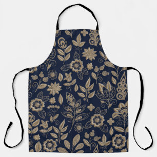 Stickereien Blume Dunkle Vintage Ornamente Schürze