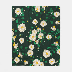 Stickereien Blume und Blätter nahtlos. Im Fleecedecke