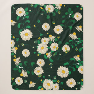 Stickereien Blume und Blätter nahtlos. Im Sherpadecke