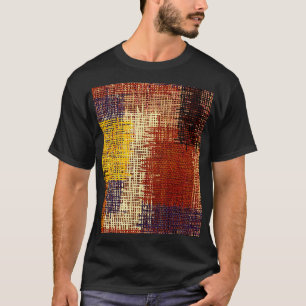 Stickereien, farbige Linien, böhmischer Stil T-Shirt