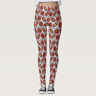 Stickereien Folklore Kunst, Dichtung und Blume am  Leggings