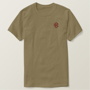 Stickereien Mens Shirt Fatigue Green Monogram
