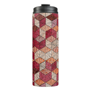 Stickereien mit Hexagons: Bohemisches Patchwork Pr Thermosbecher