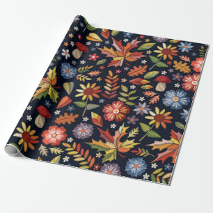 Stickereien nahtlos mit schönen Blume Geschenkpapier