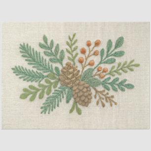 Stickereien Pinecone Seidenpapier