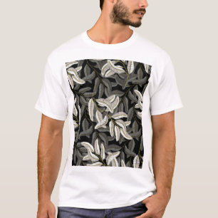 Stickereien: Schwarzweißdruck. T-Shirt